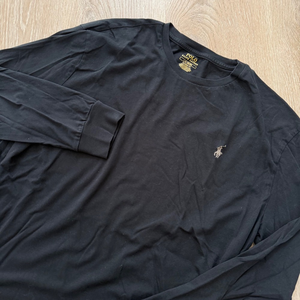 Polo Ralph‎ Lauren Classic Fit Long Sleeve T-Shirt Mens Large Black Pony Logo